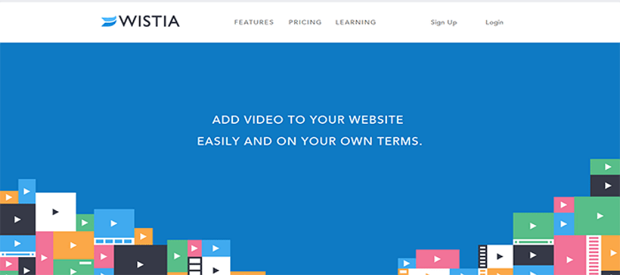 Flat web design - Wistia 