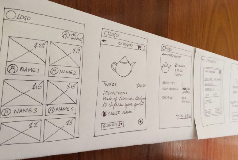 using sketch or balsamiq wireframes