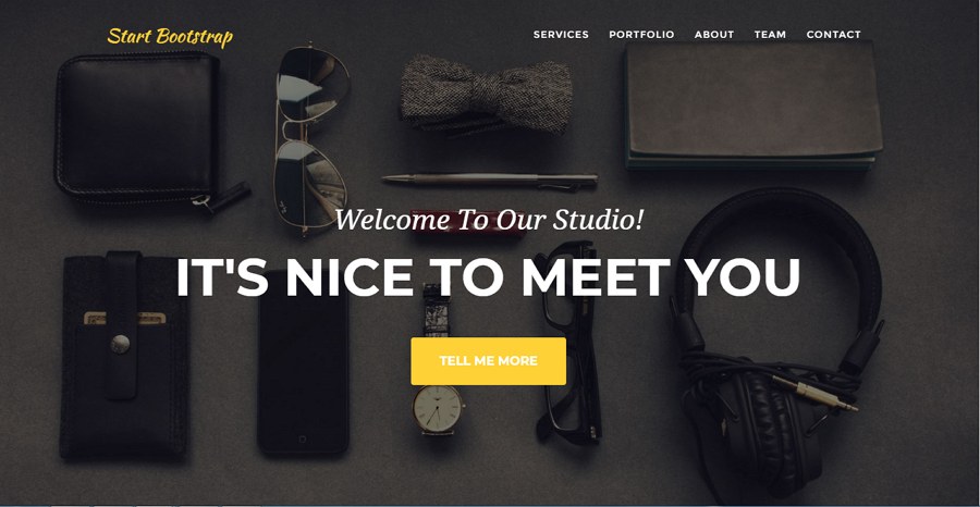 Start Bootstrap – a free design studio portfolio template