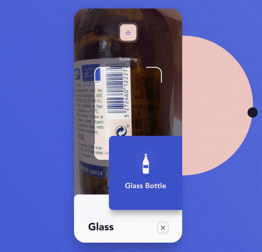 Recycling app interaction