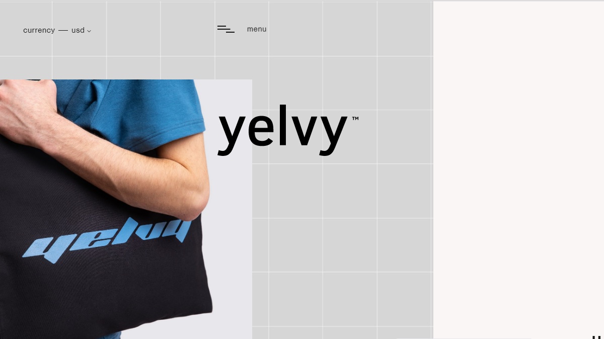 Yelvy clean website design