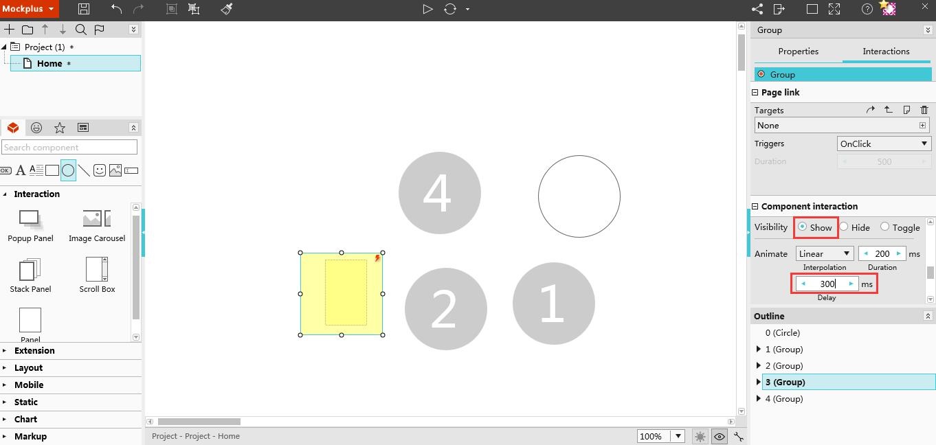 Build the same interaction for Circle 2