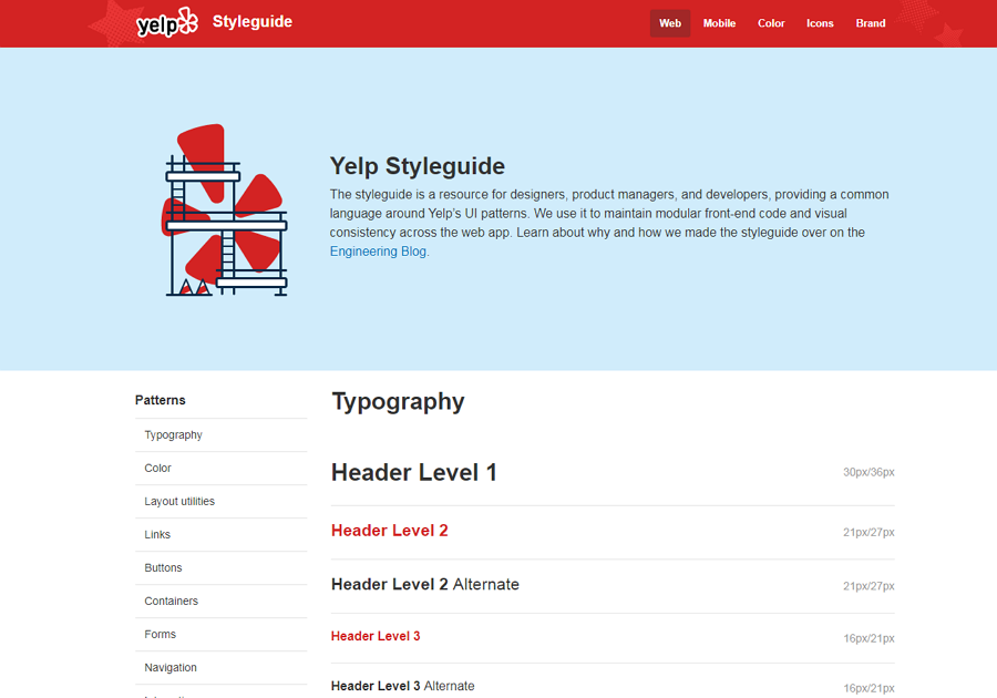 Yelp Styleguide