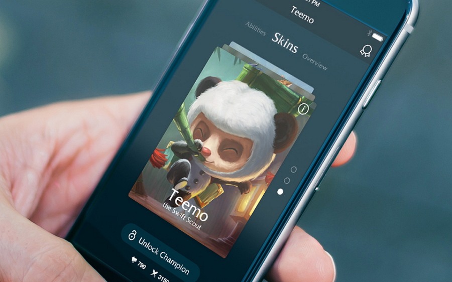 League Of Legends App Concept PSD