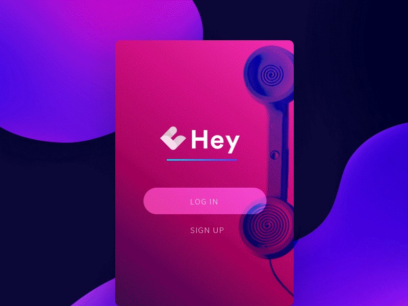 Hey Chat UI Prototype App Design