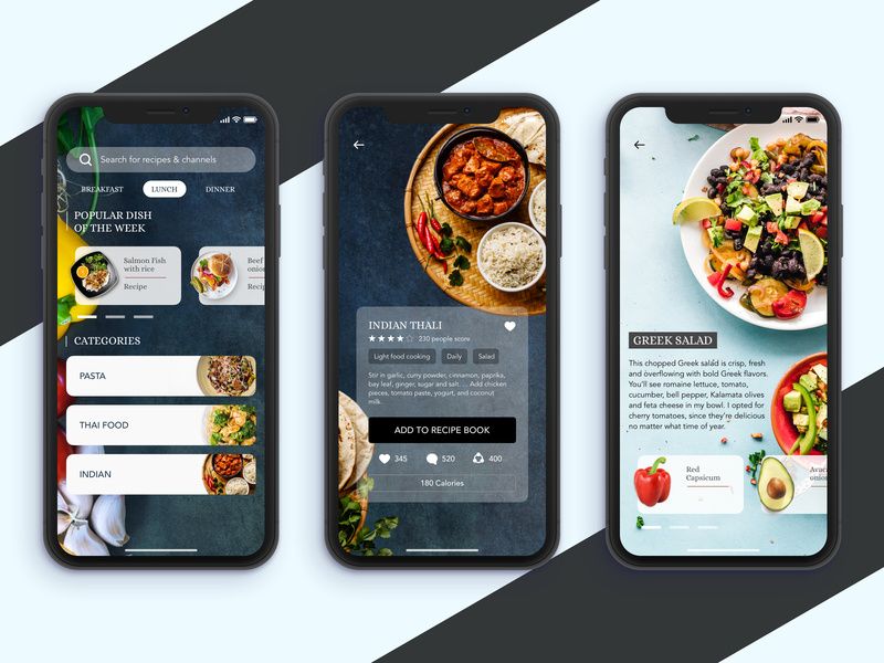 Free Design Materials Excellent Recipe App Ui Examples For Your Inspiration