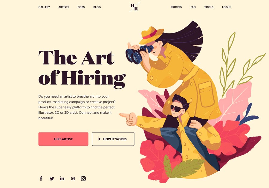 Trendy Illustrated Website Design 