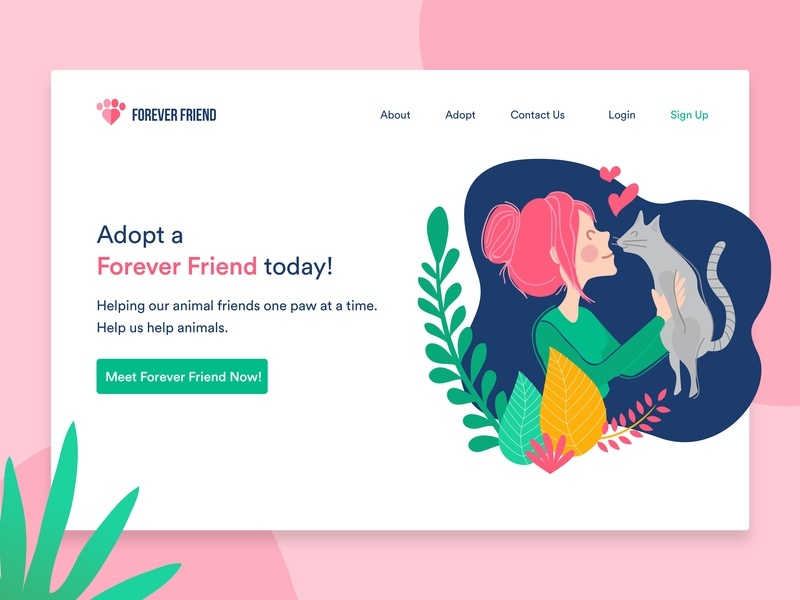 Adopt Pet Landing Page 