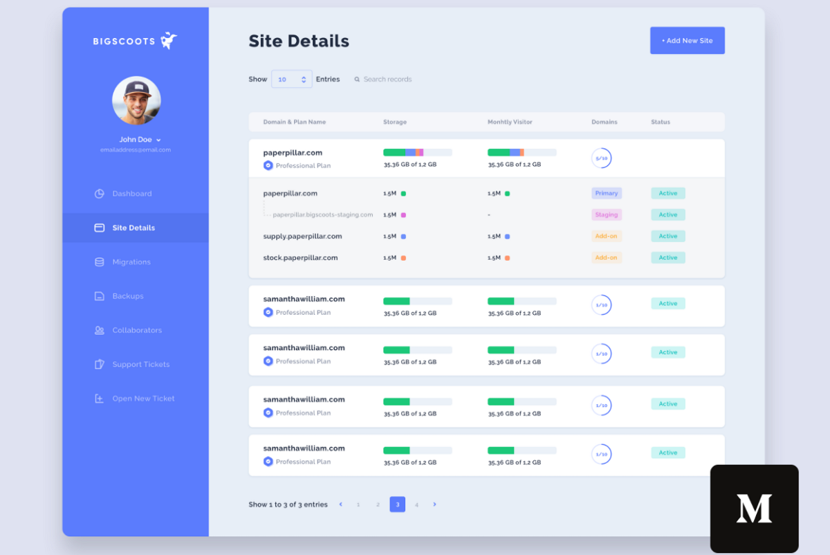 Dashboard Table Redesign