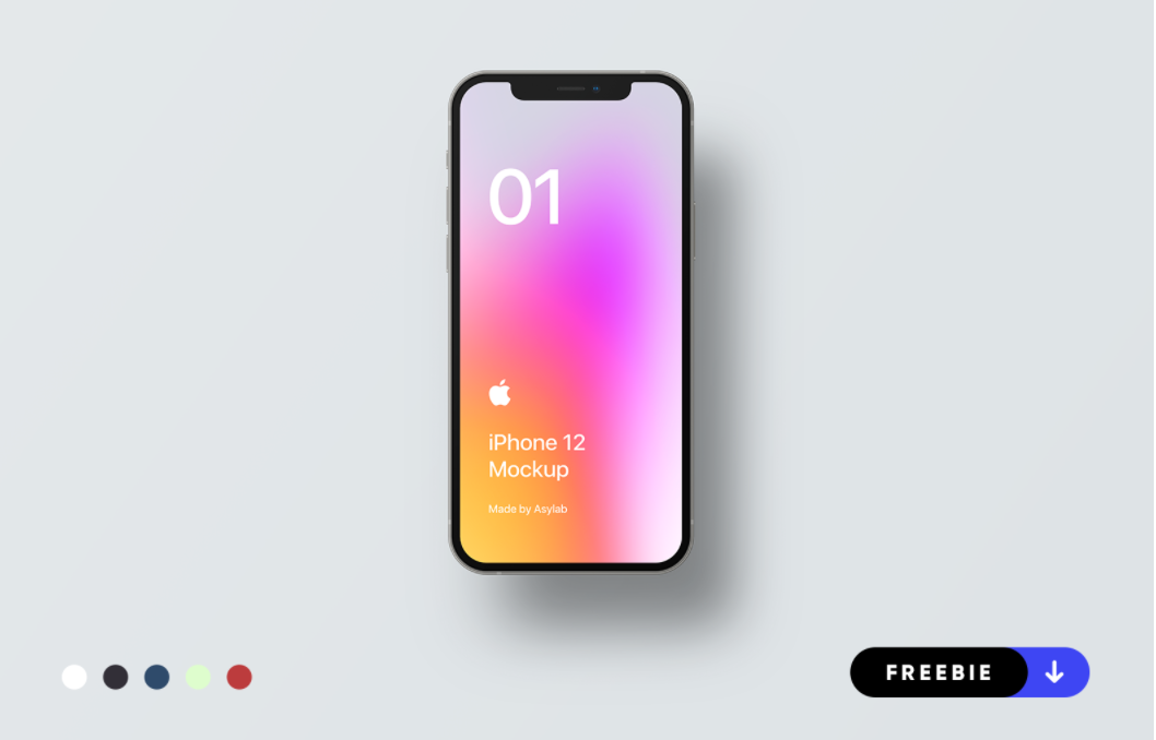 iPhone 12 Free Mockup PSD