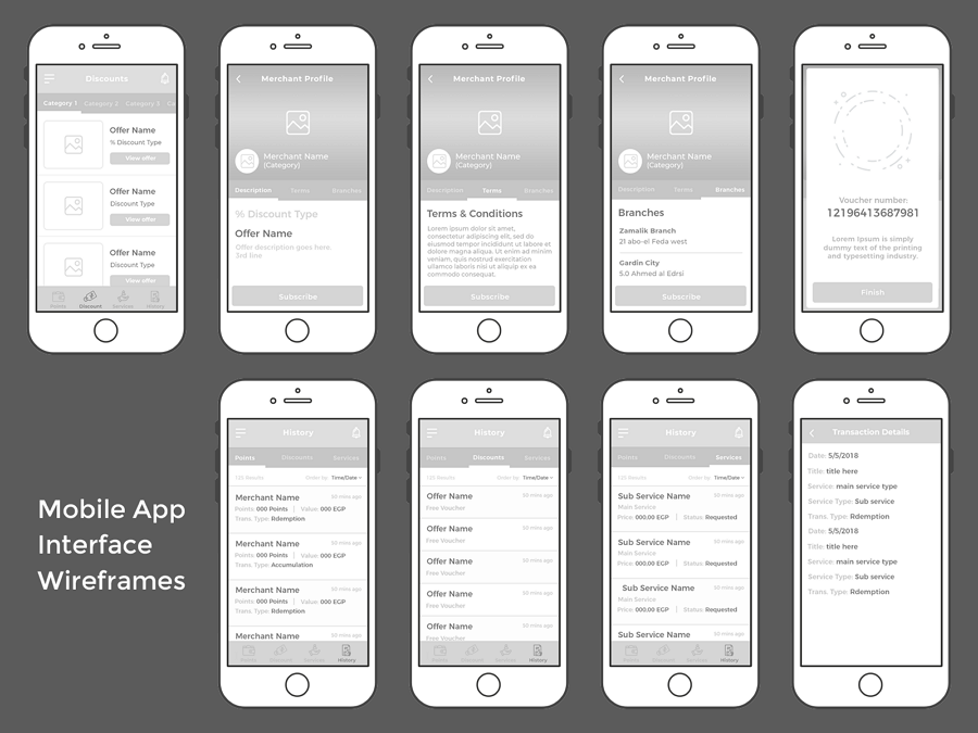 App Wireframe Examples