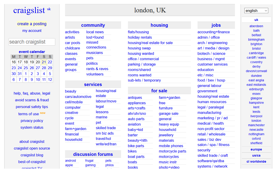 Brutalism Website with Table Form Home Page