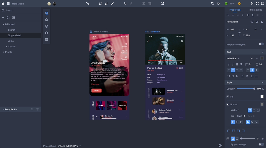 Dark Mode UI Prototyping and Testing in Mockplus