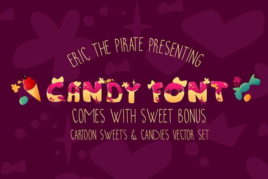 Candy Vector Cartoon Font