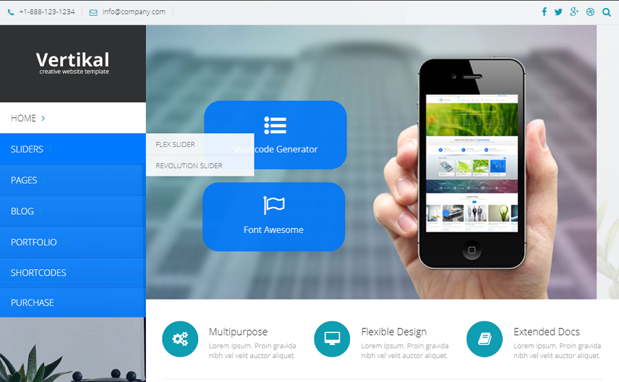 Vertikal Responsive Website Template