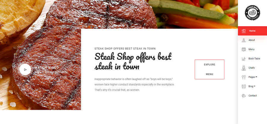 Steakshop Restaurant Template