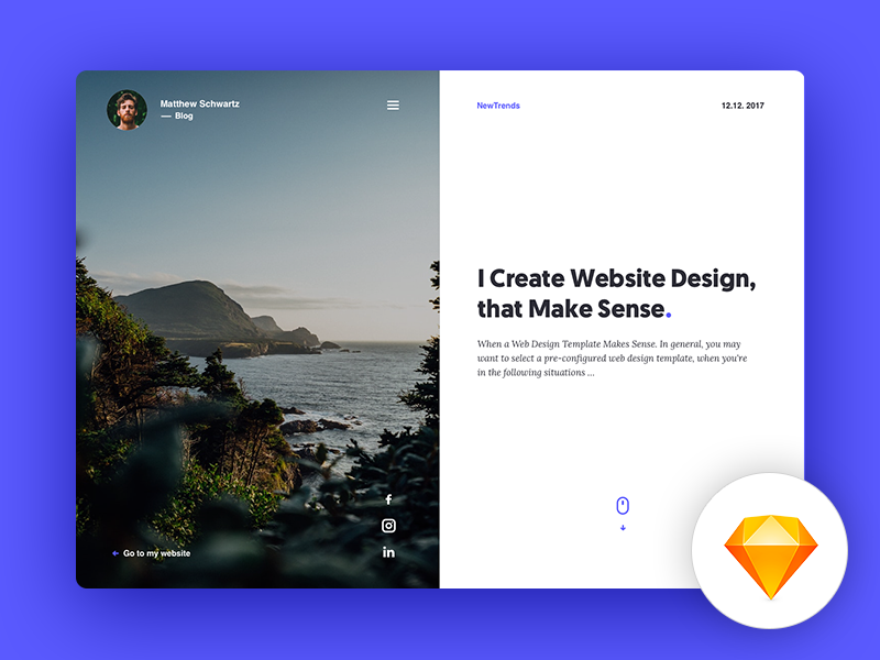 Split Screen Website Template Free Download