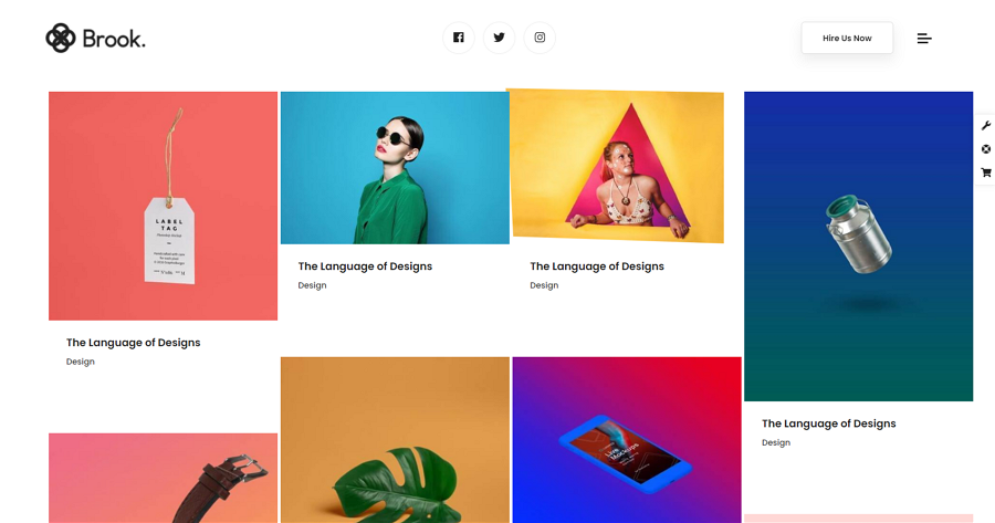 Brook Creative Agency or Business Website Template