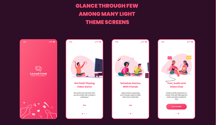 Gaametiime UI Kit Free Dwonload