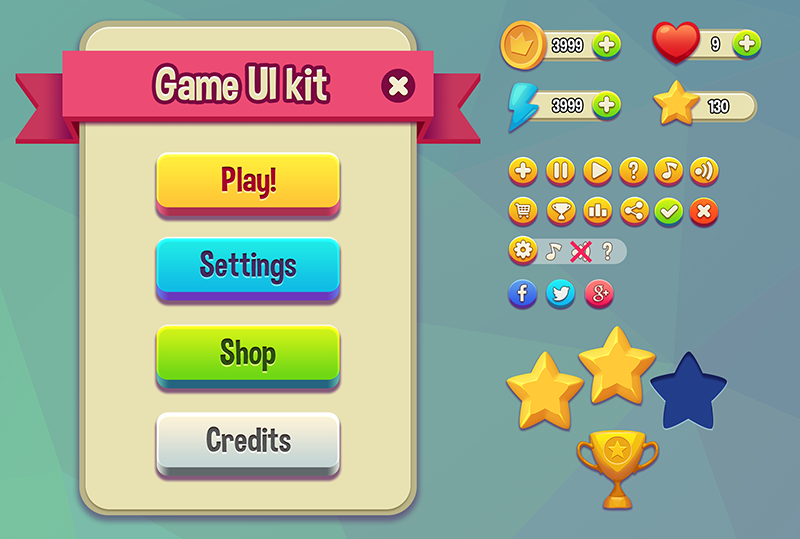 game user interface design examples