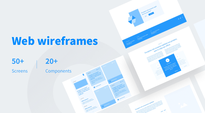 Free Mockplus Website Wireframe UI Kits 2