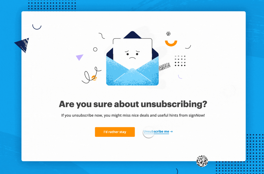 Unsubscribe Page