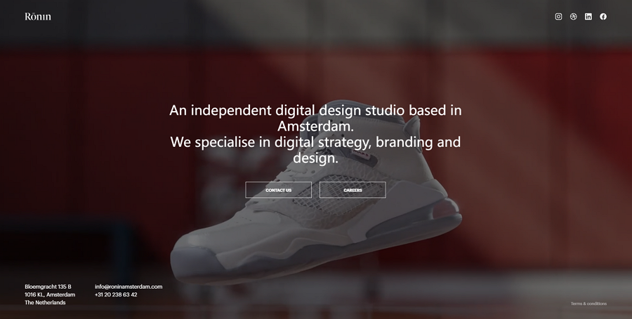 Ronin Amesterdam website design