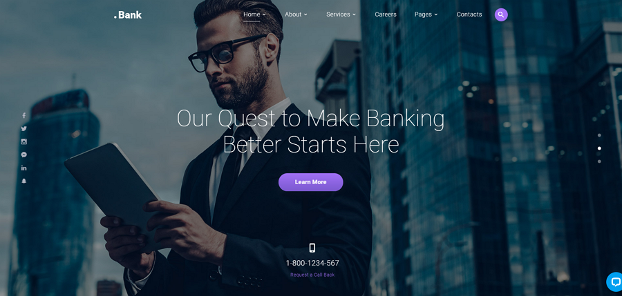 Bank Finance Bootstrap 4 Website Template