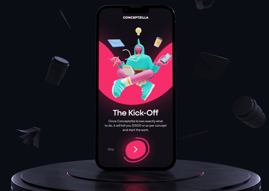 Animated Onboading App Design