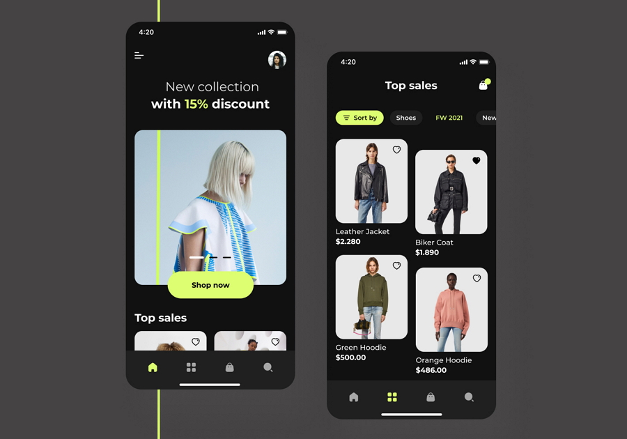 Alt: Fashion Store Mobile App