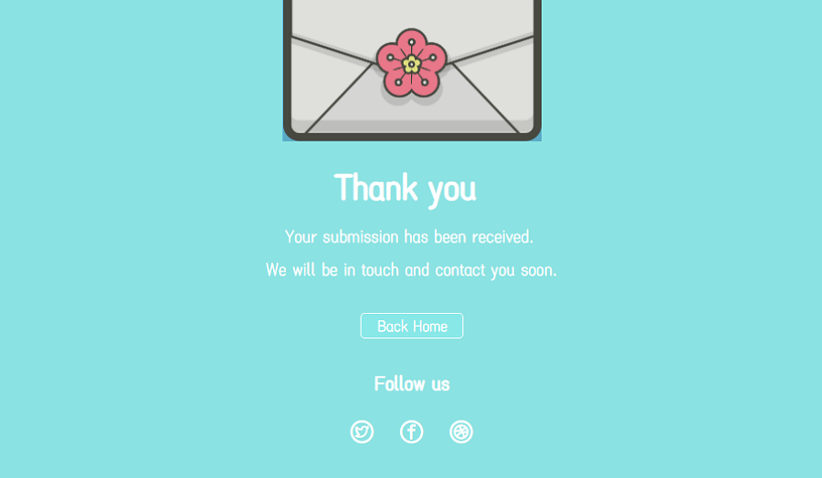  A Thank You Popup made by Mockplus
