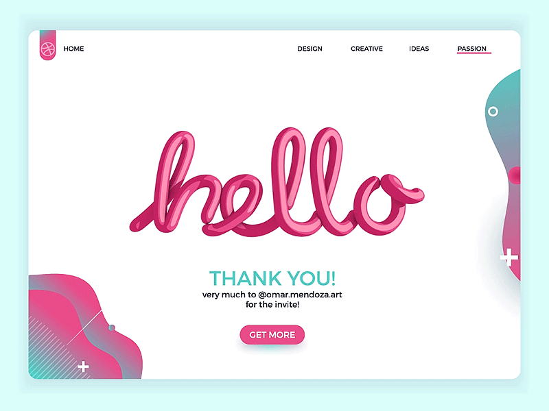 Dribbble Thank You Animation