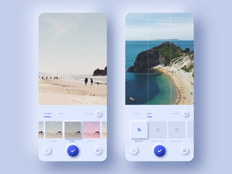 Neumorphic Photo Editing App