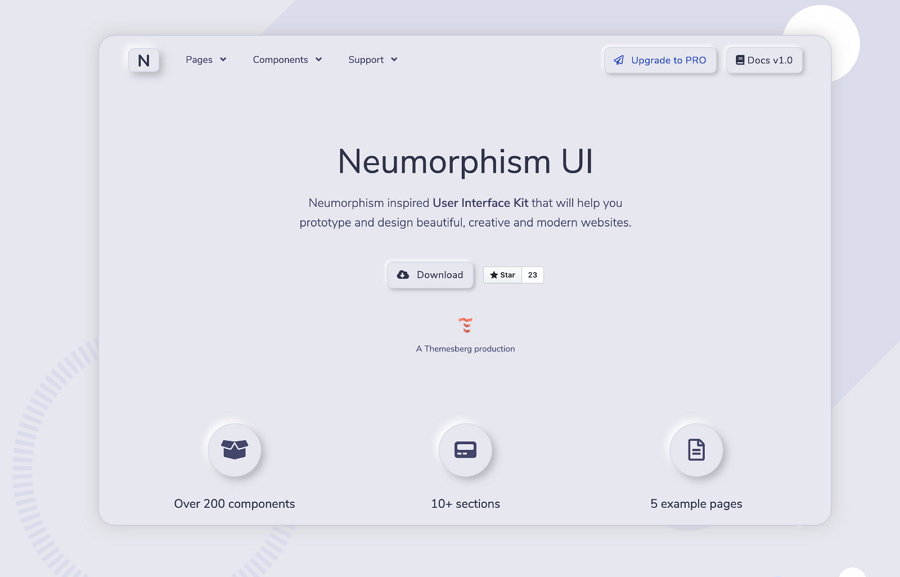 Neumorphic Web UI Kit