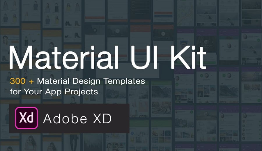 Material Design UI kit 300 For XD