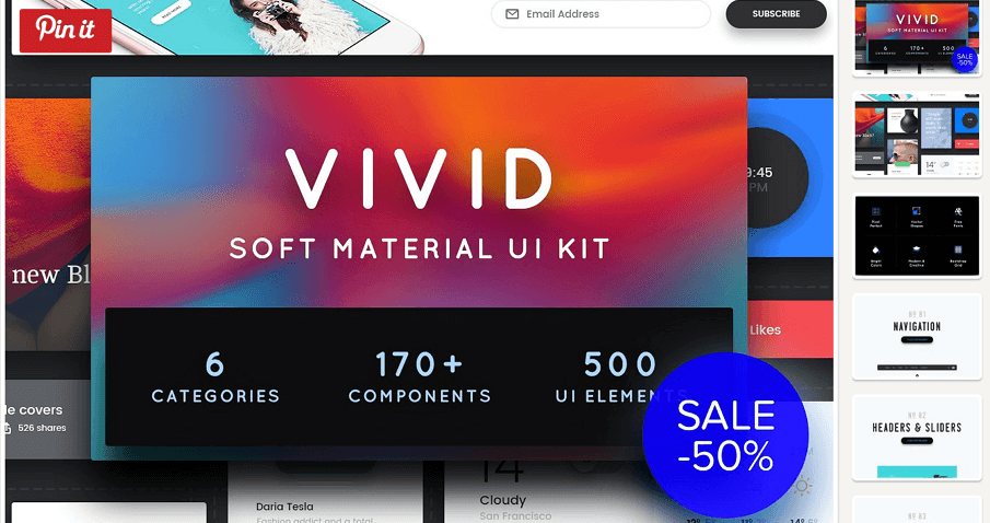 Vivid - Soft Material UI Kit