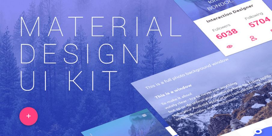 Free Material Design UI Kit