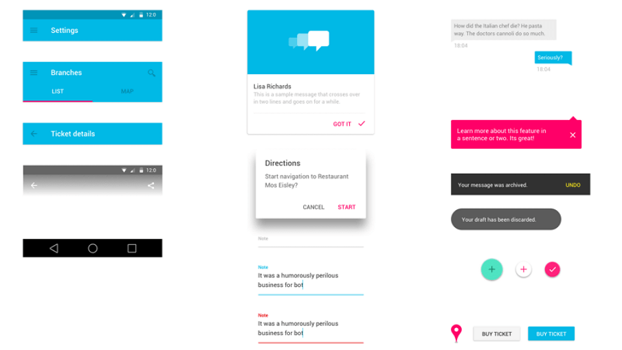 Android Material Design UI Kit Sketch Resource
