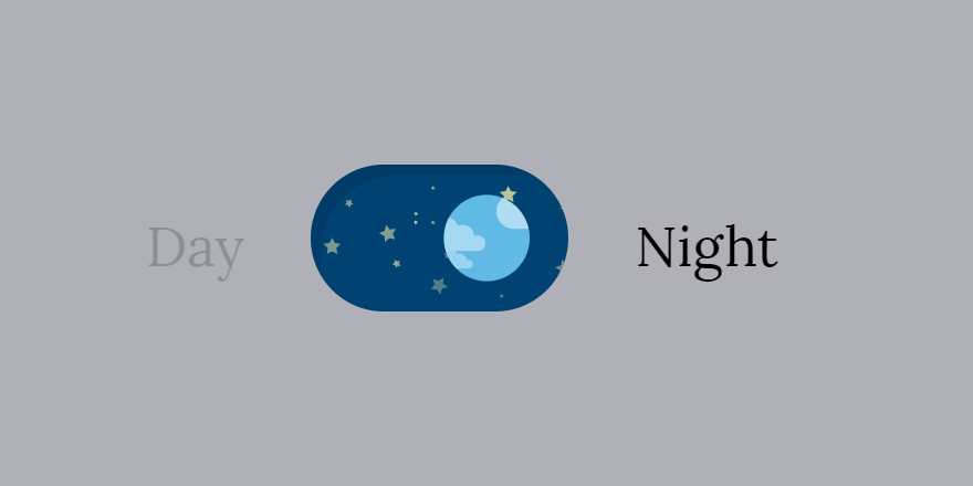 Day-Night Toggle With Background Animation
