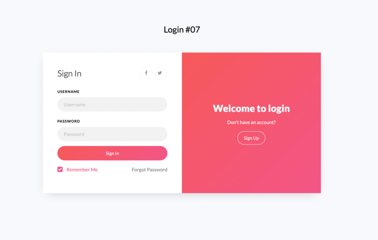 Login page in html templates