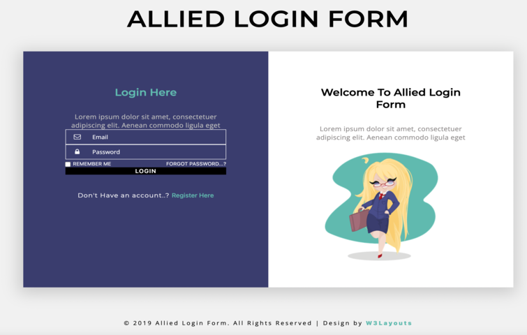 Facebook Style login page and Registration page using HTML and CSS