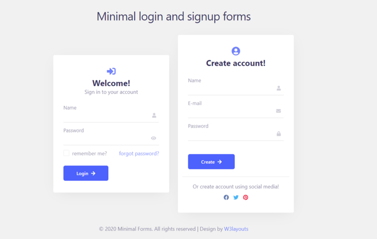 Facebook Style login page and Registration page using HTML and CSS