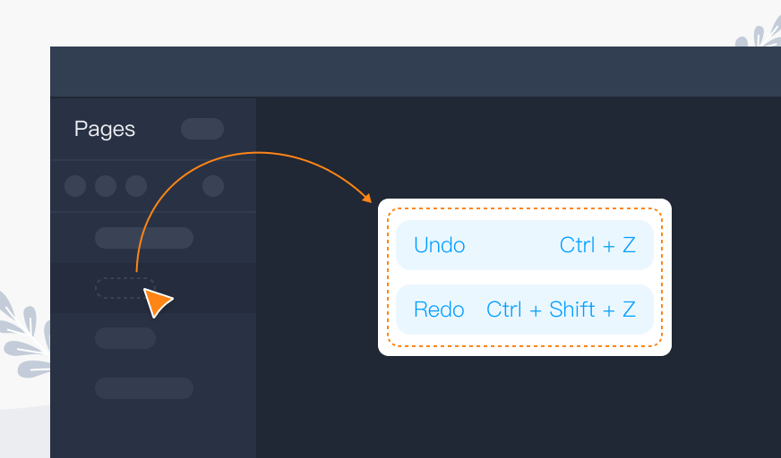 Add shortcuts to undo and redo editing from the Page Tree