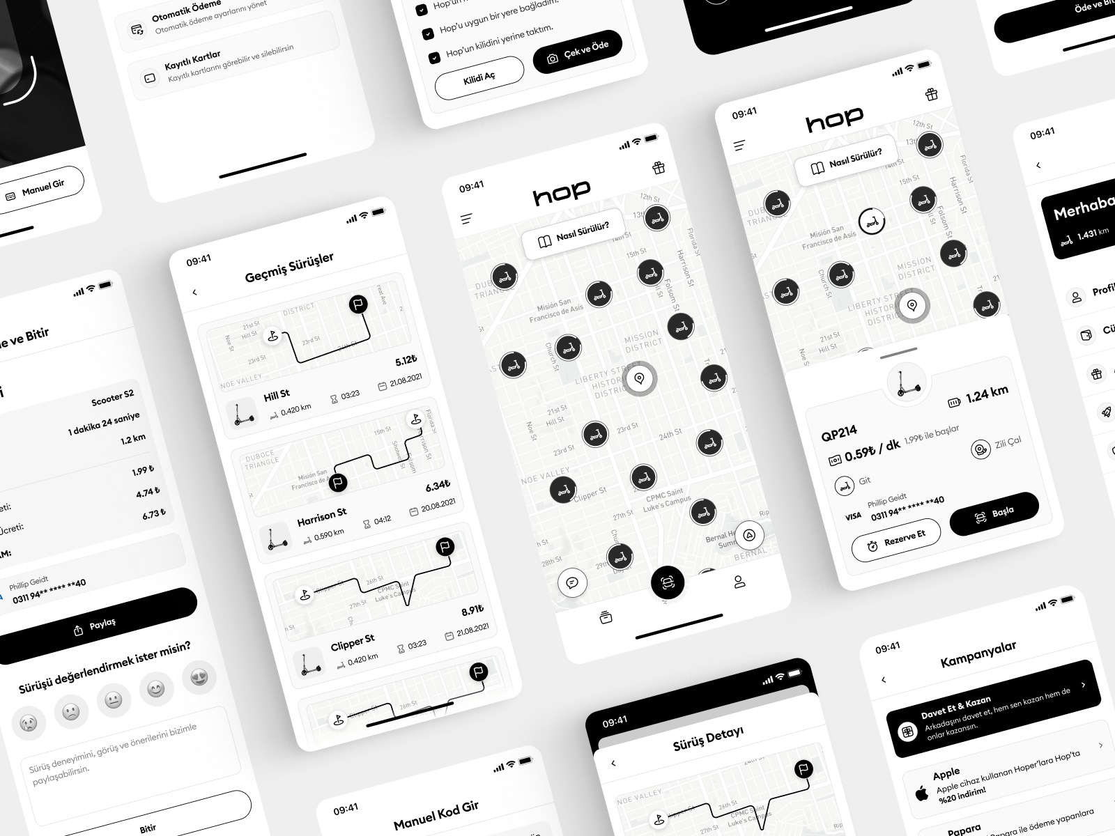 High-fidelity wireframes of mobile screens