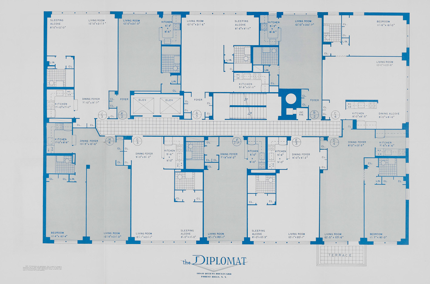 Blueprint of the building