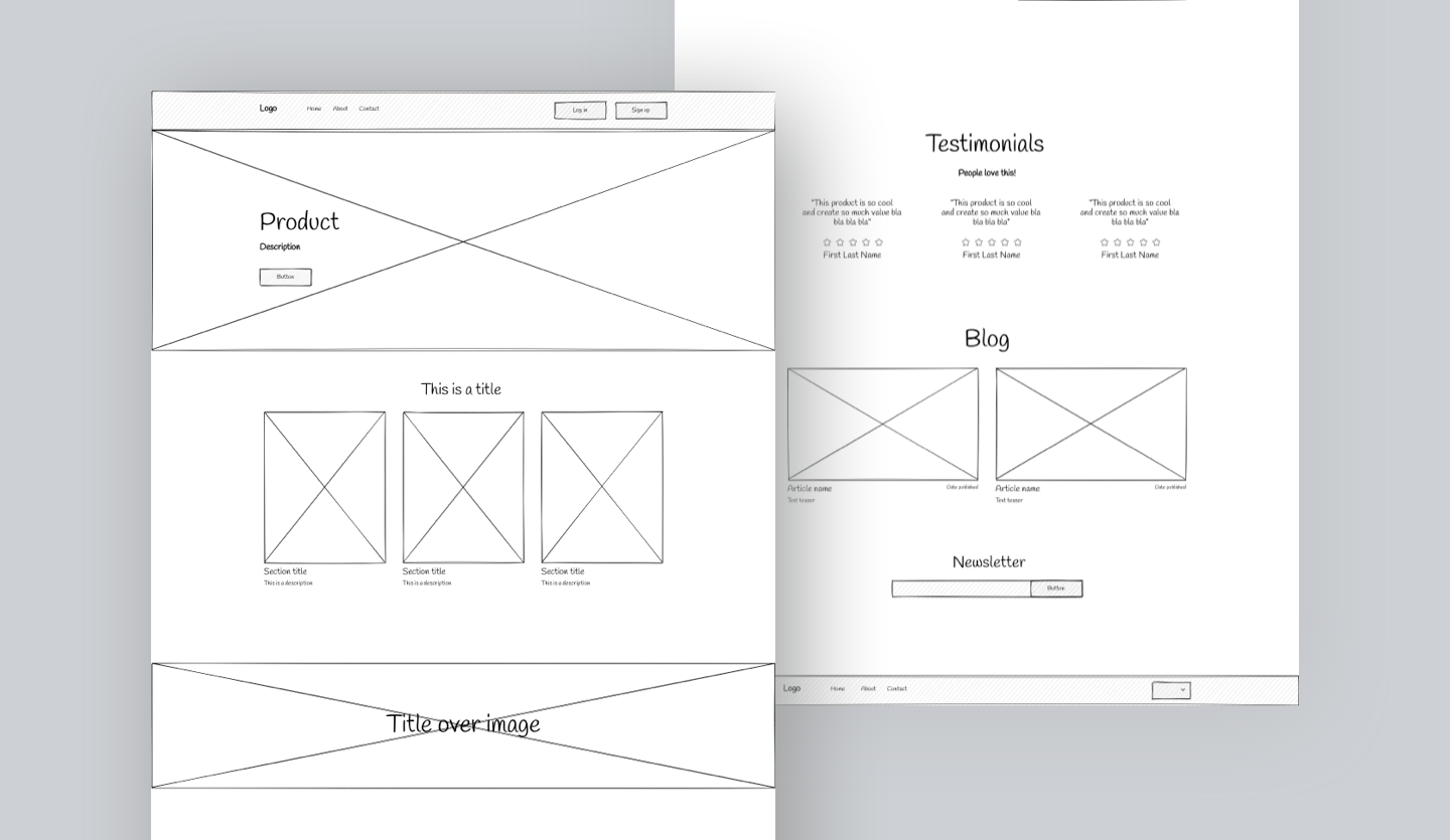 website wireframe