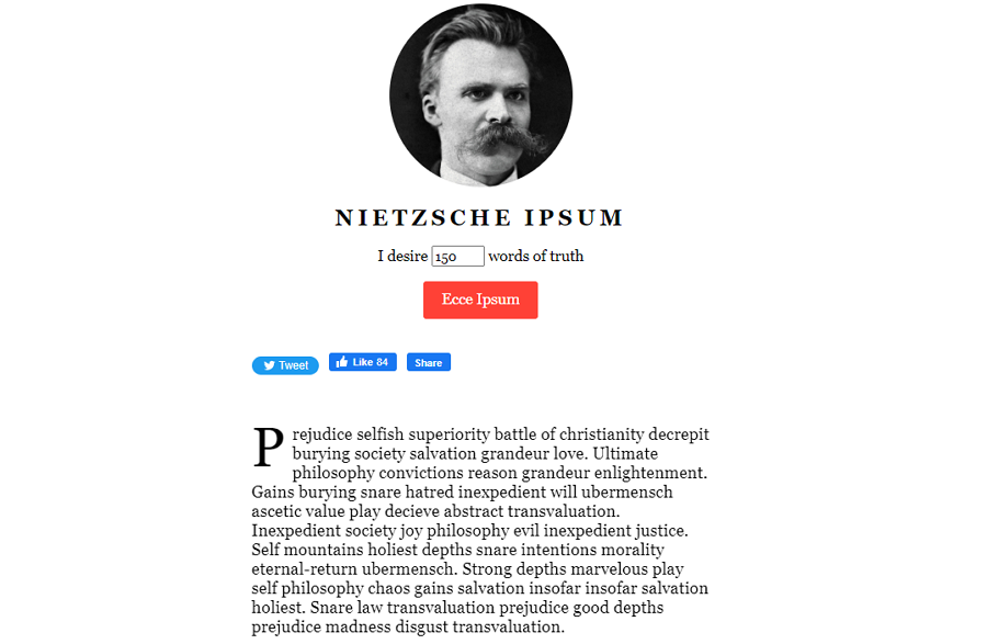  Nietzsche Ipsum