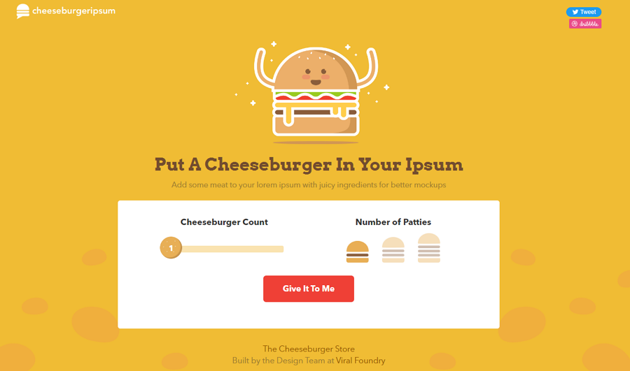 Cheese Burger Ipsum